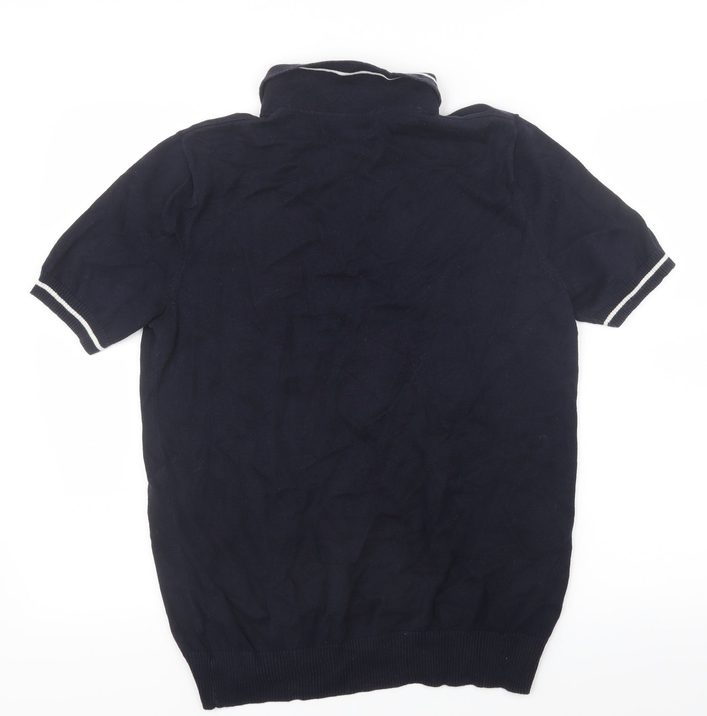 Fred Perry Mens Blue  Knit  Polo Size M