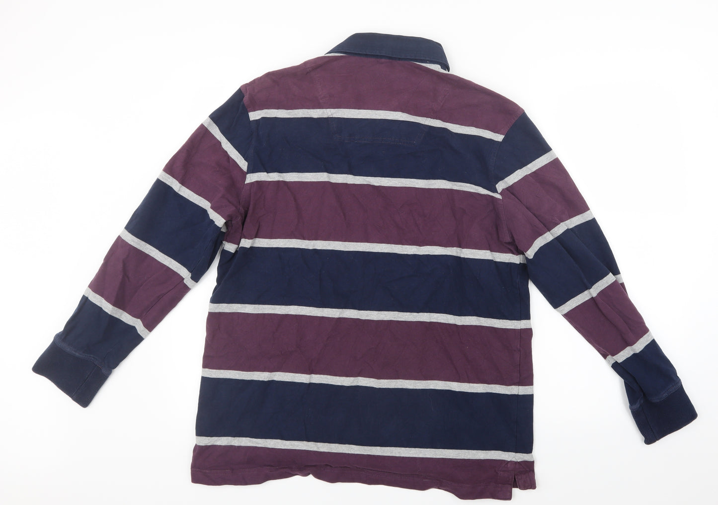 TU Mens Purple Striped   T-Shirt Size L