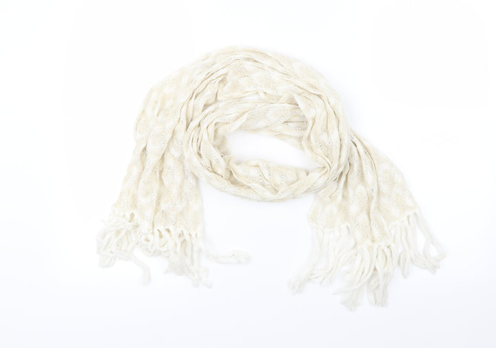 Foreign  Womens Gold Geometric Knit  Scarf