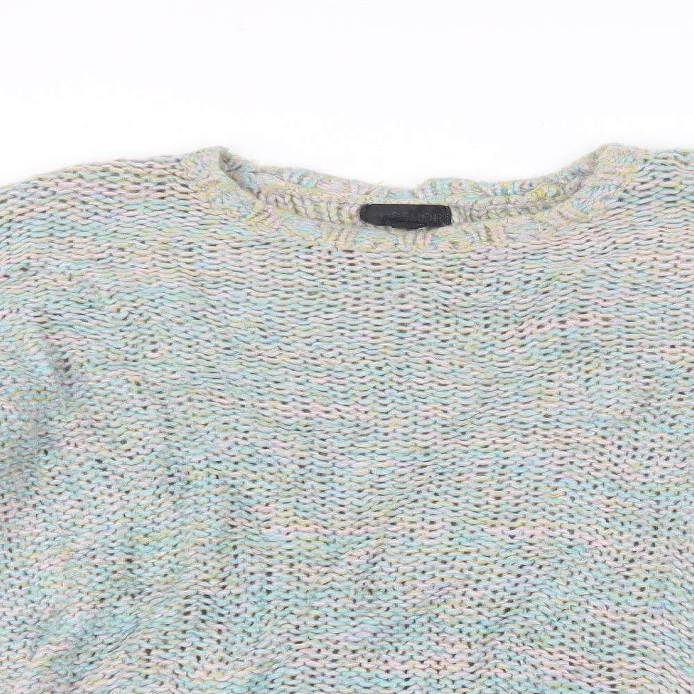 Topshop Womens Blue  Knit Pullover Jumper Size 8