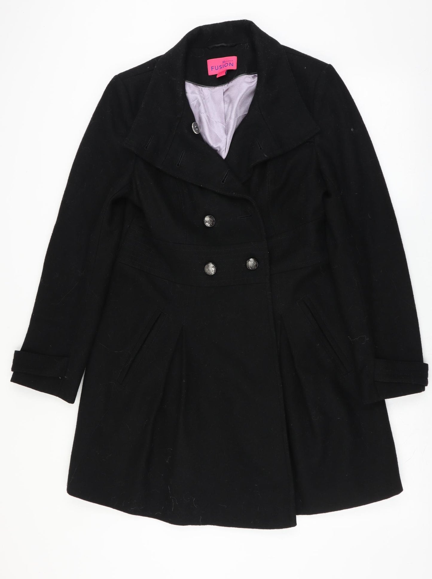 Monsoon Womens Black   Pea Coat Coat Size 14