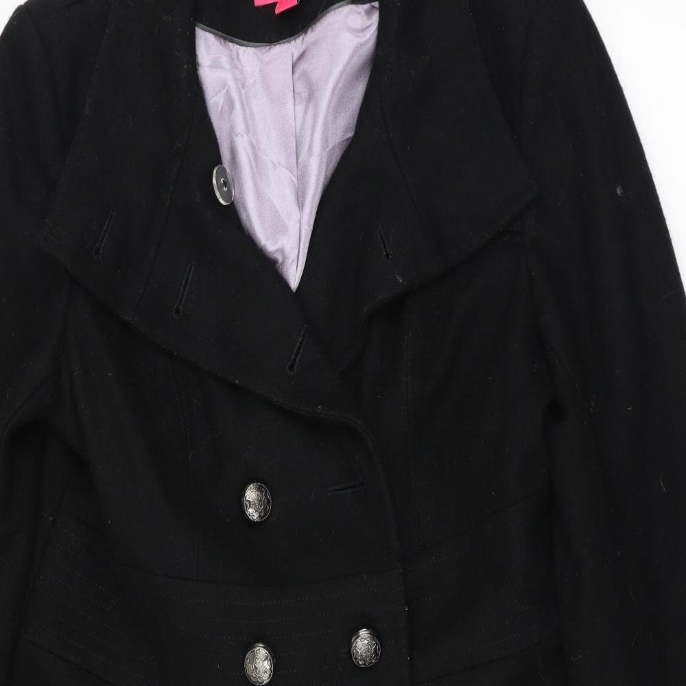 Monsoon Womens Black   Pea Coat Coat Size 14