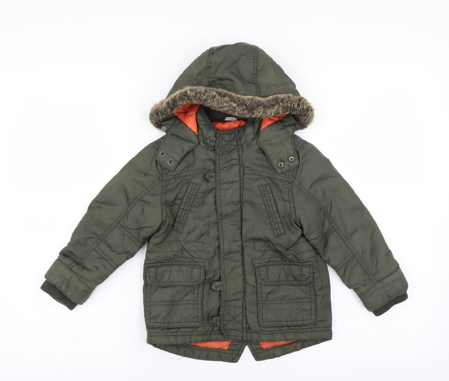 George  Green   Parka Coat Size 18-24 Months  - hooded