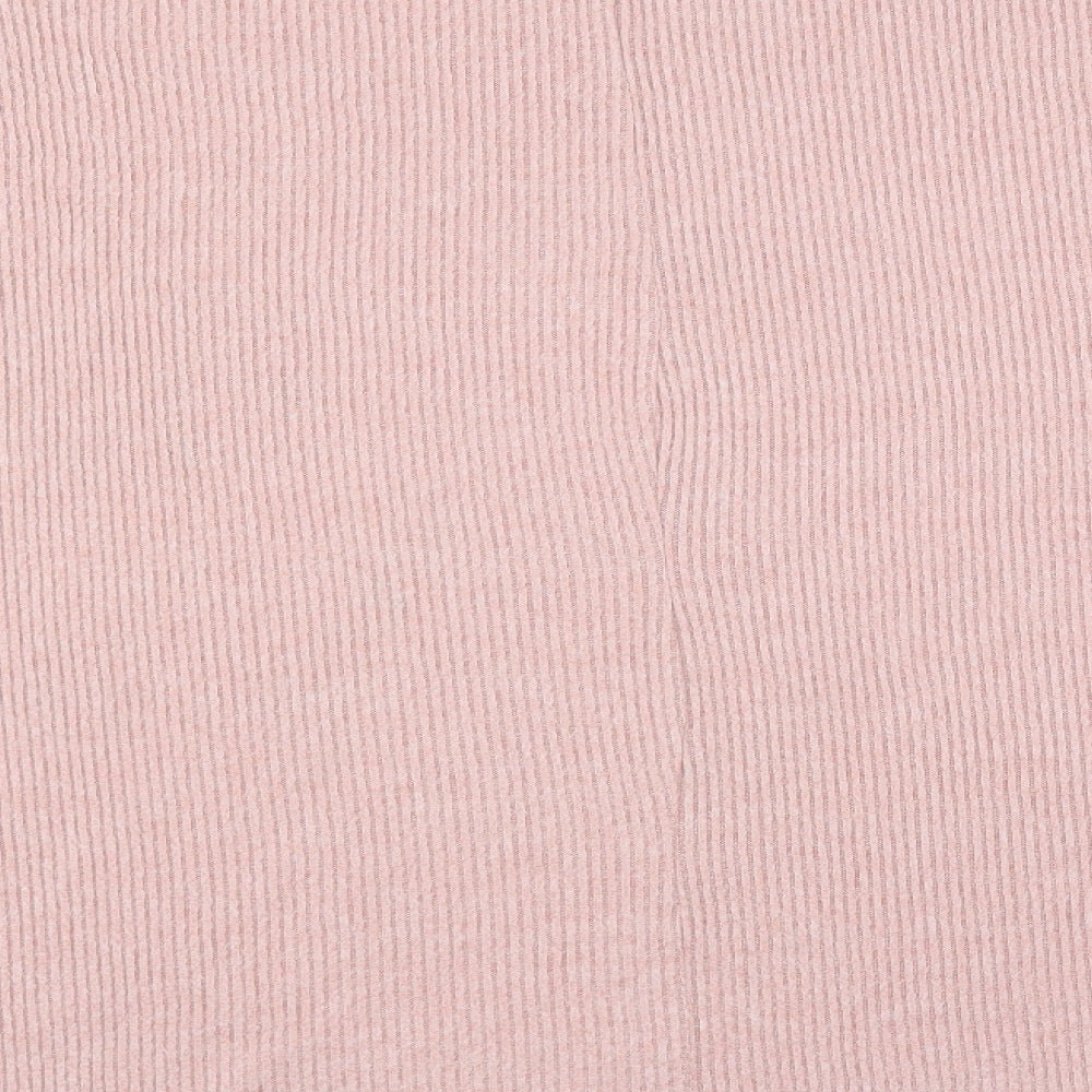 Yours Womens Pink   Pullover Jumper Size 26  - button sleeve detail