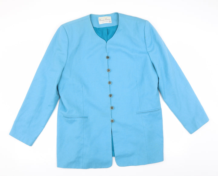 Vivienne Lawrence Womens Blue Jacket Suit Jacket Size 18