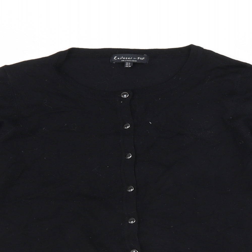 F&F Womens Black   Cardigan Jumper Size 6