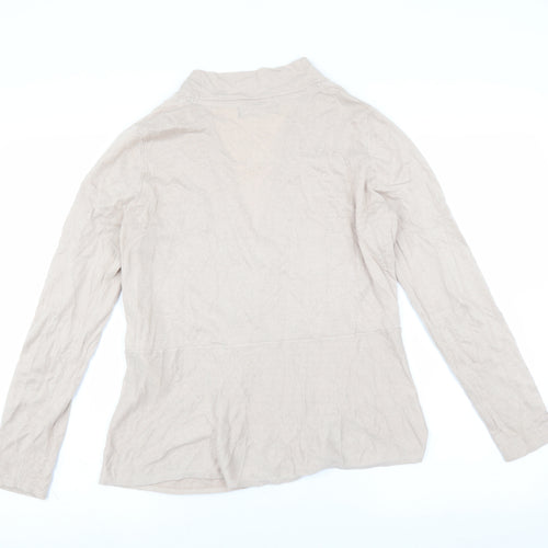 Marks and Spencer Womens Beige   Cardigan Jumper Size 14