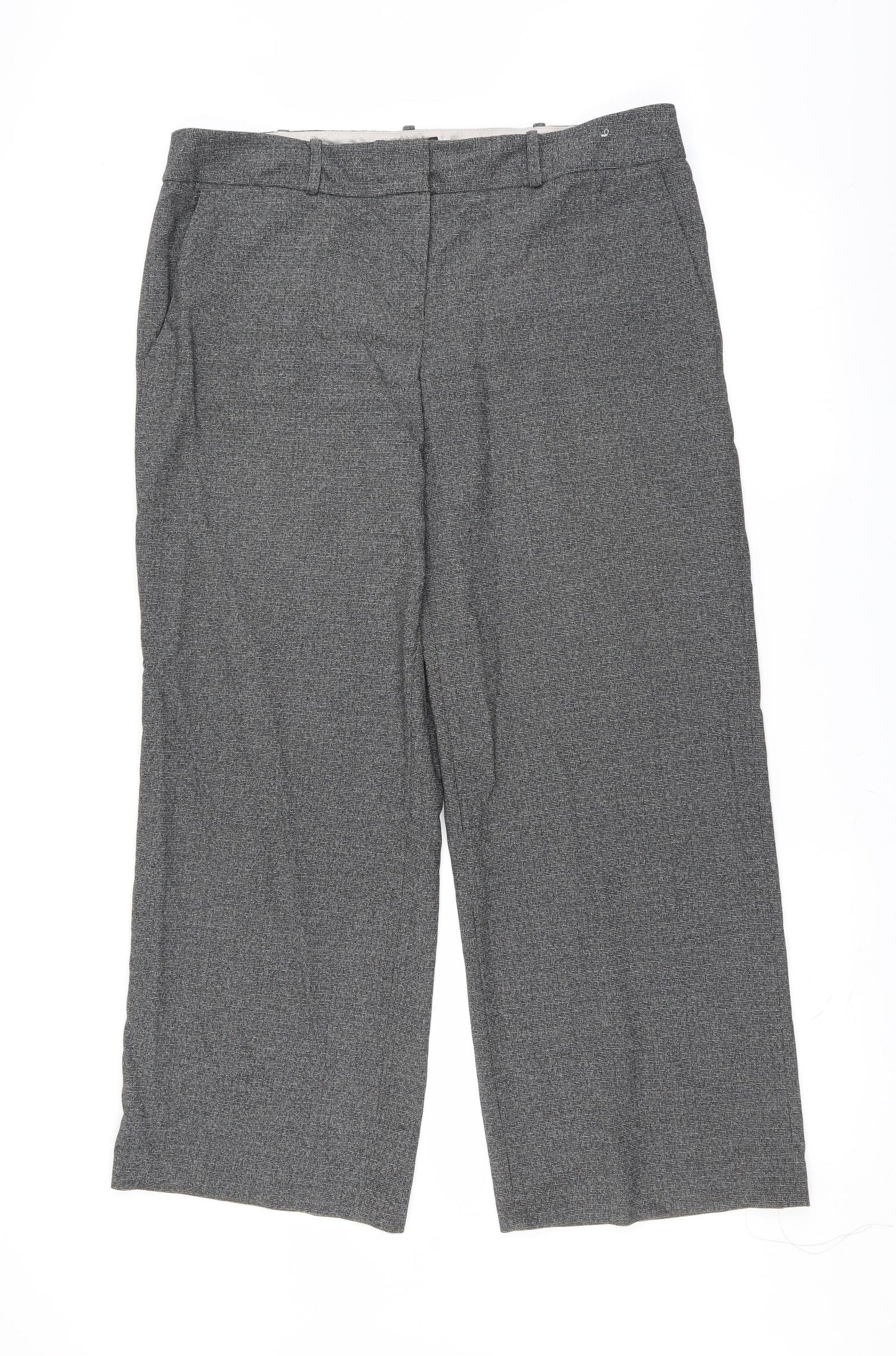 NEXT Womens Grey   Trousers  Size 16 L29 in - Wide leg