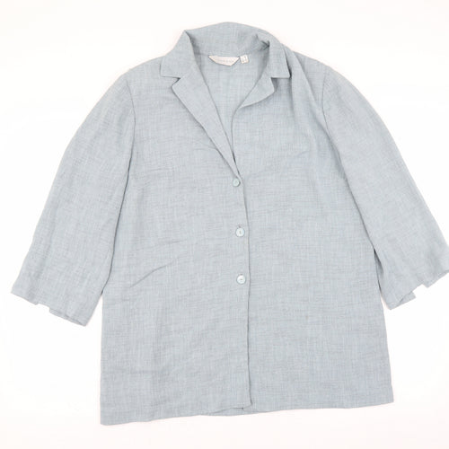 Luis Civit Womens Blue   Basic Blouse Size 18