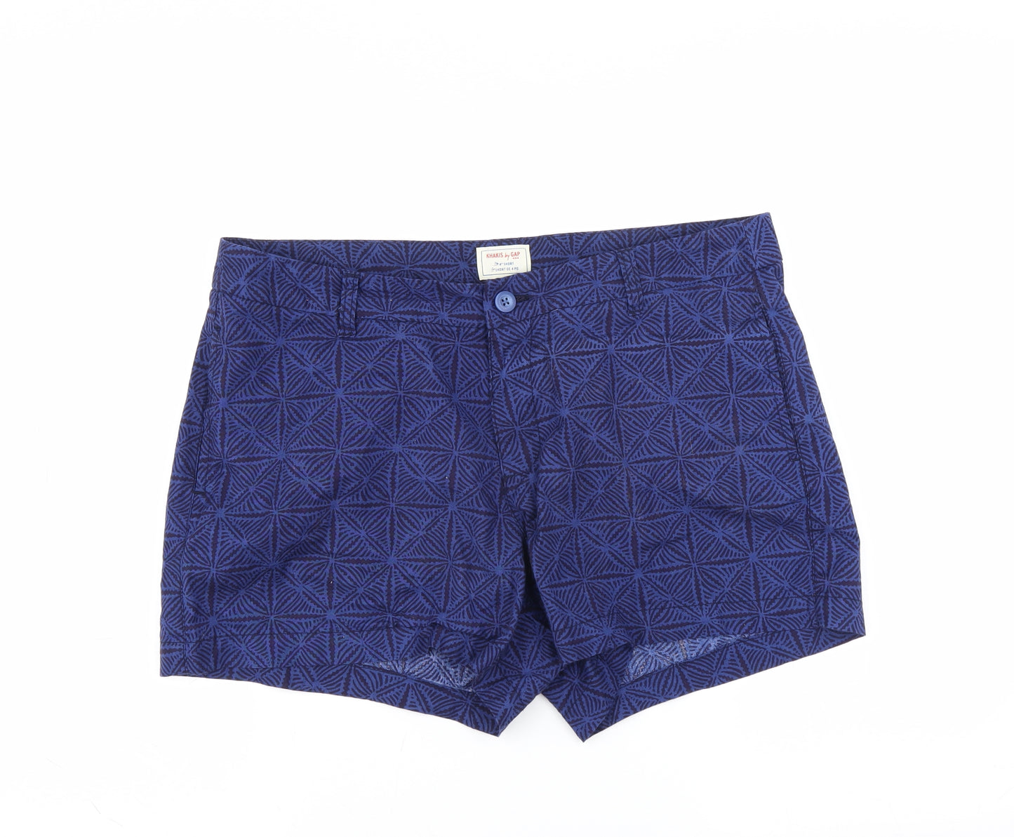 Gap Womens Blue Geometric  Hot Pants Shorts Size 18