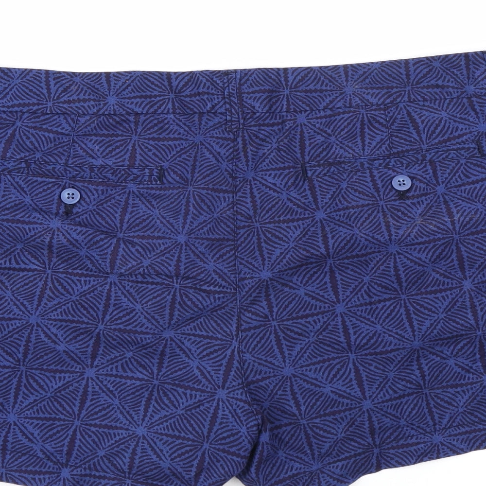 Gap Womens Blue Geometric  Hot Pants Shorts Size 18