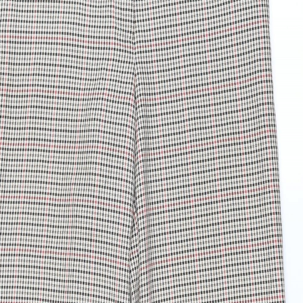 Primark Womens Beige Houndstooth  Trousers  Size 10 L30 in