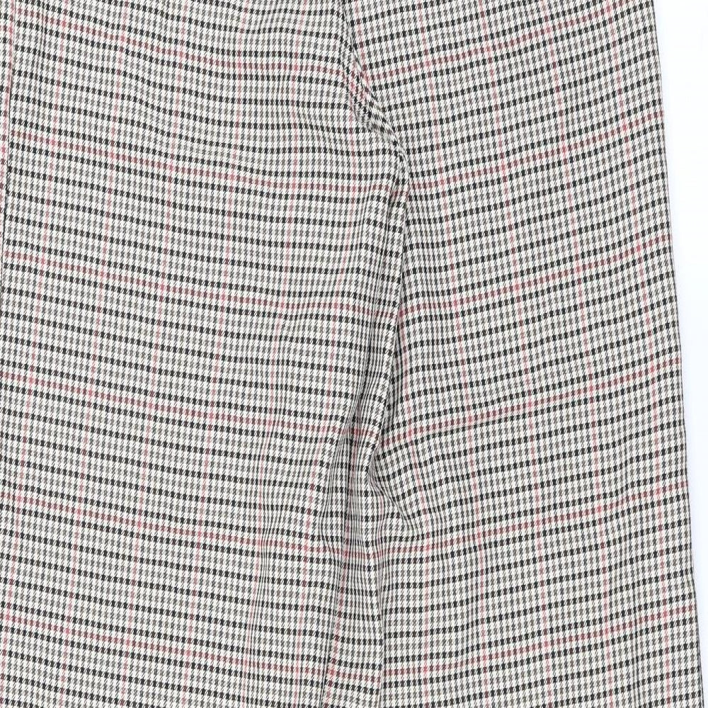 Primark Womens Beige Houndstooth  Trousers  Size 10 L30 in