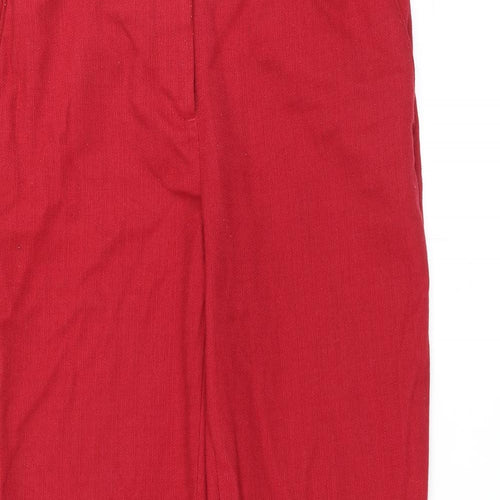 H&M Womens Red   Trousers  Size 8 L26 in - slim leg
