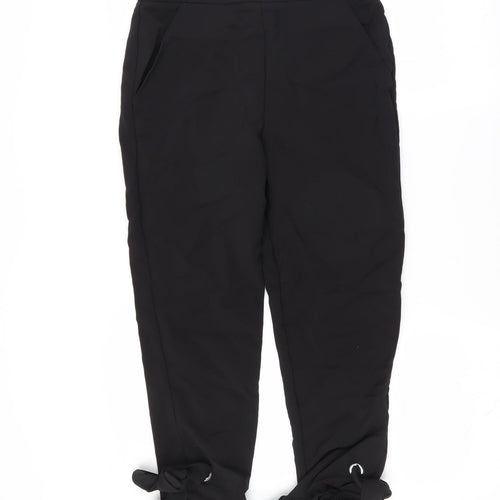 Sainsburys Womens Black   Trousers  Size 10 L24 in - ruffle leg detail
