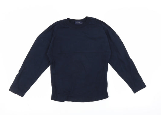 Front view of spirit jersey boys’ blue pullover sweatshirt, size S, - liberty of the seas