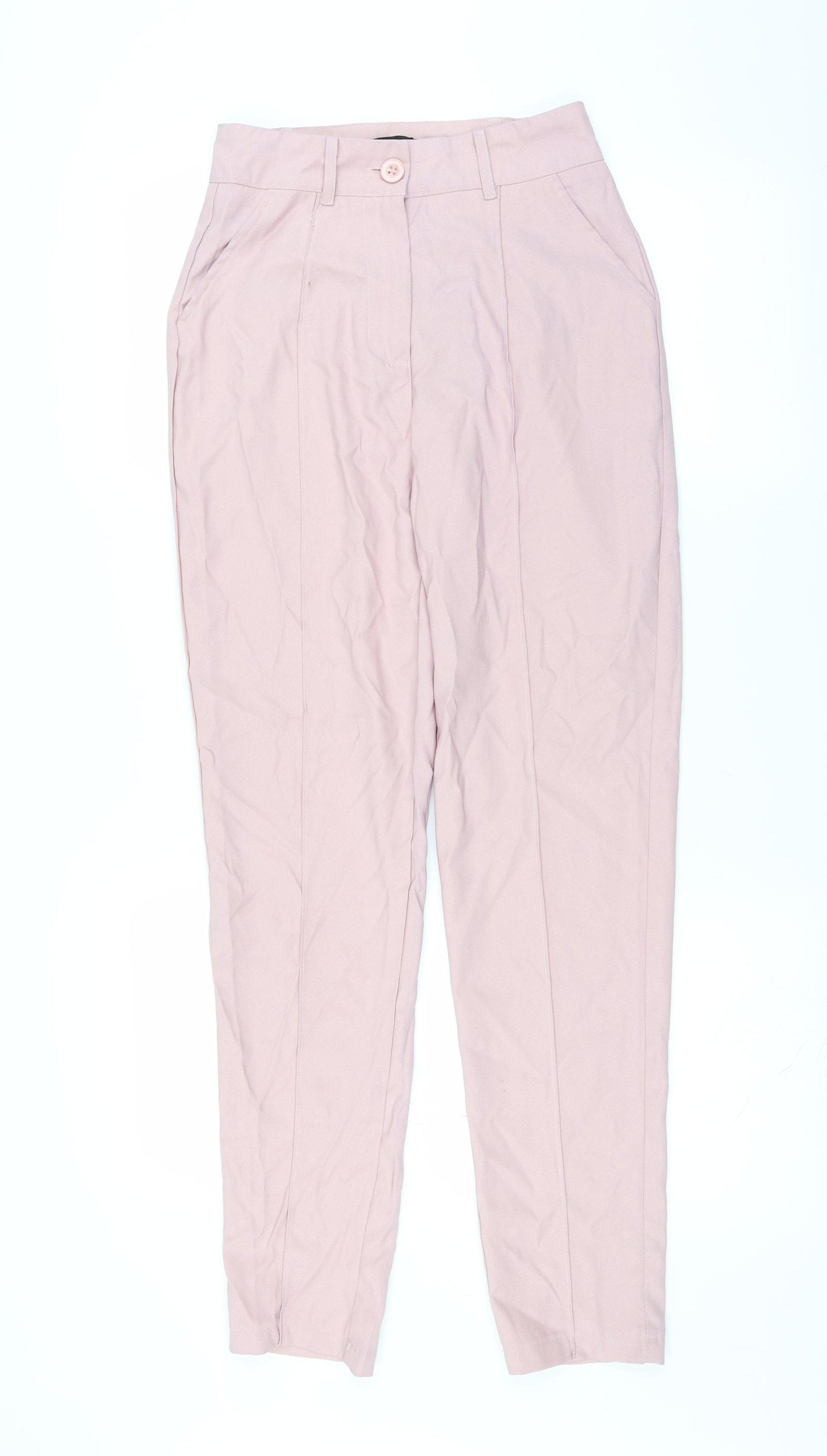 PRETTYLITTLETHING Womens Pink   Trousers  Size 6 L28 in