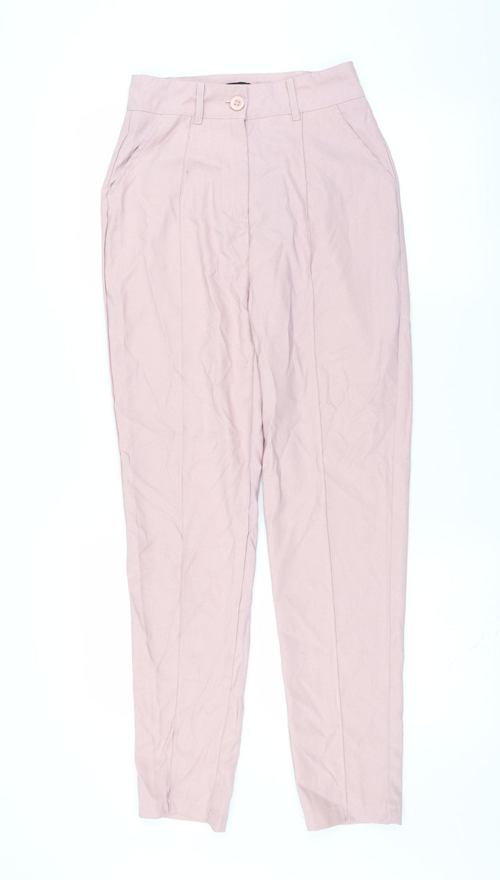PRETTYLITTLETHING Womens Pink   Trousers  Size 6 L28 in