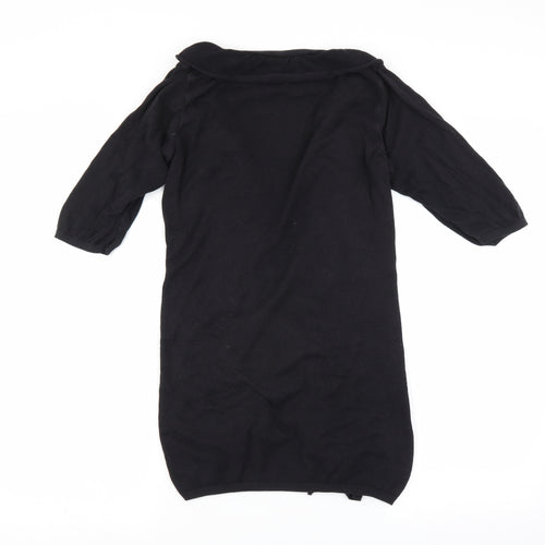 George Womens Black   Cardigan Jumper Size 12  - Ruffle Detail