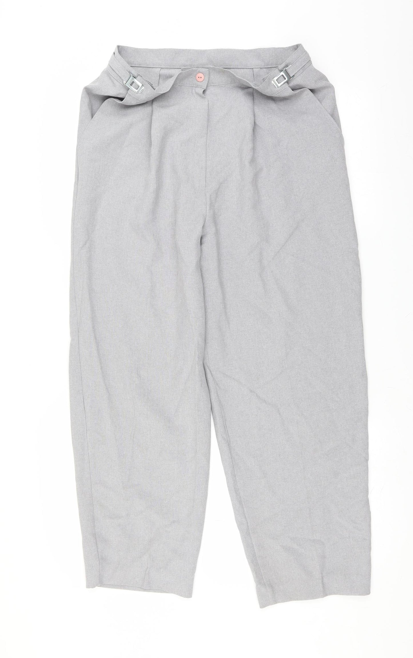 Slimma Womens Grey   Trousers  Size 14 L27 in