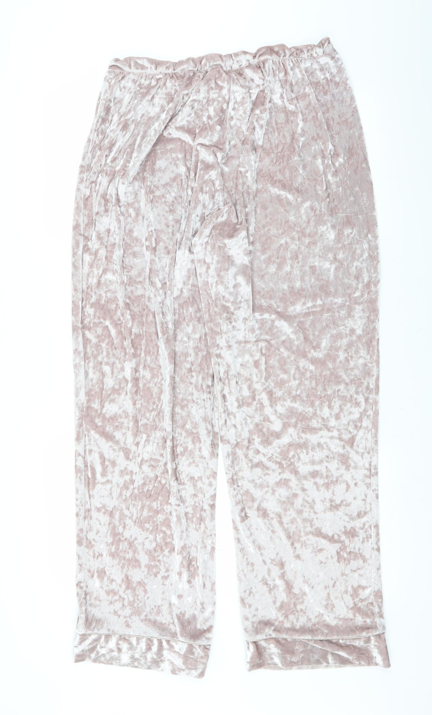 F&F Womens Pink Solid   Lounge Pants Size 16  - velvet