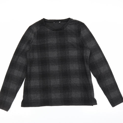Sainsburys Womens Grey Check  Pullover Jumper Size 10