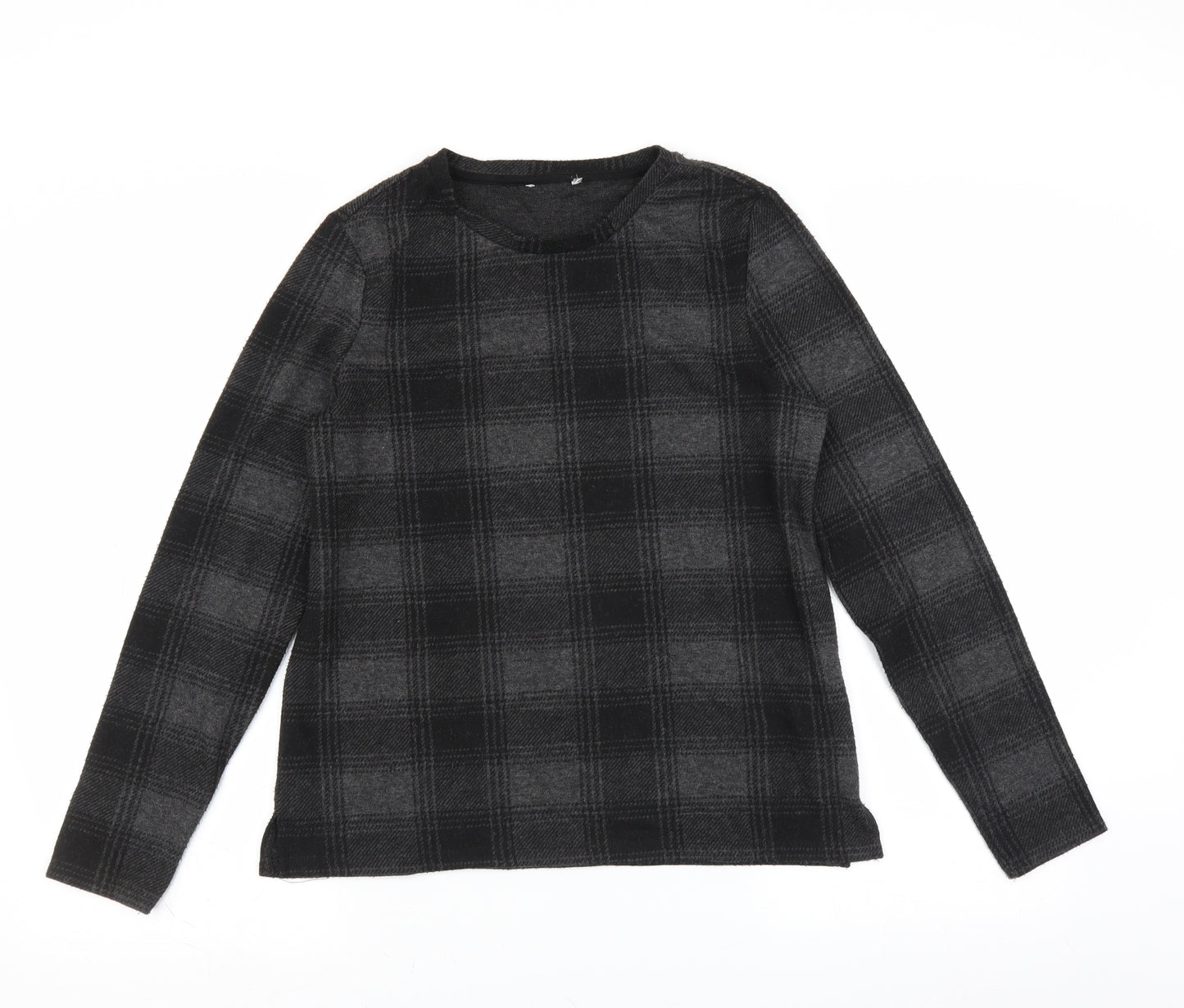 Sainsburys Womens Grey Check  Pullover Jumper Size 10