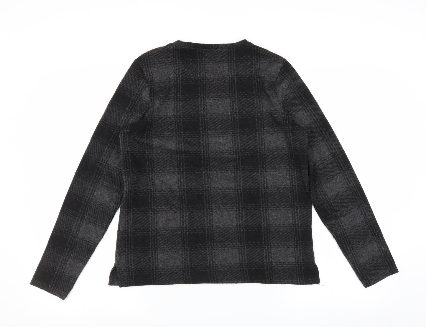 Sainsburys Womens Grey Check  Pullover Jumper Size 10