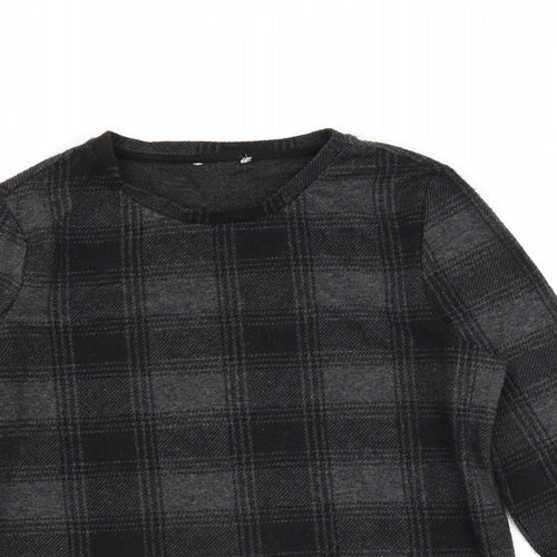 Sainsburys Womens Grey Check  Pullover Jumper Size 10
