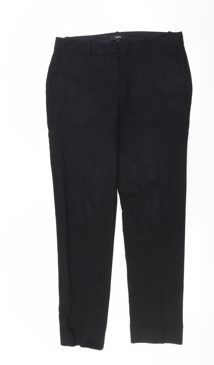 Theory Womens Black Trousers Size 8 L29 in