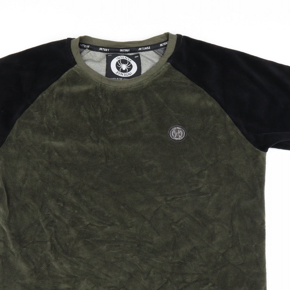 intense Mens Green    T-Shirt Size S