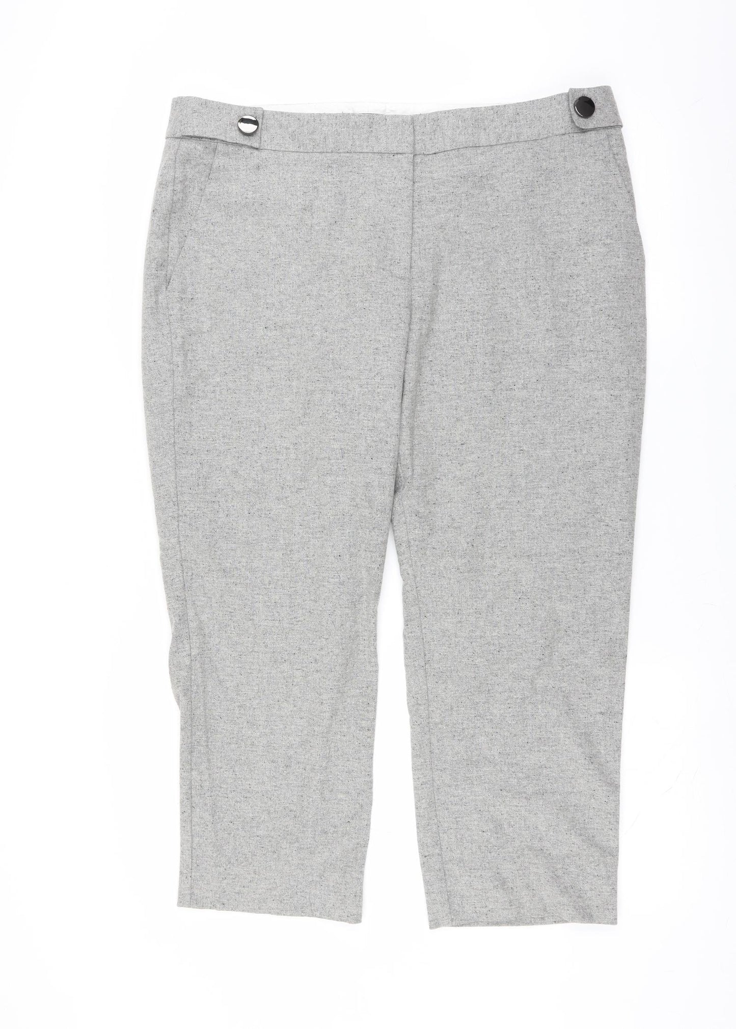 Marks and Spencer Womens Grey   Trousers  Size 18 L25 in