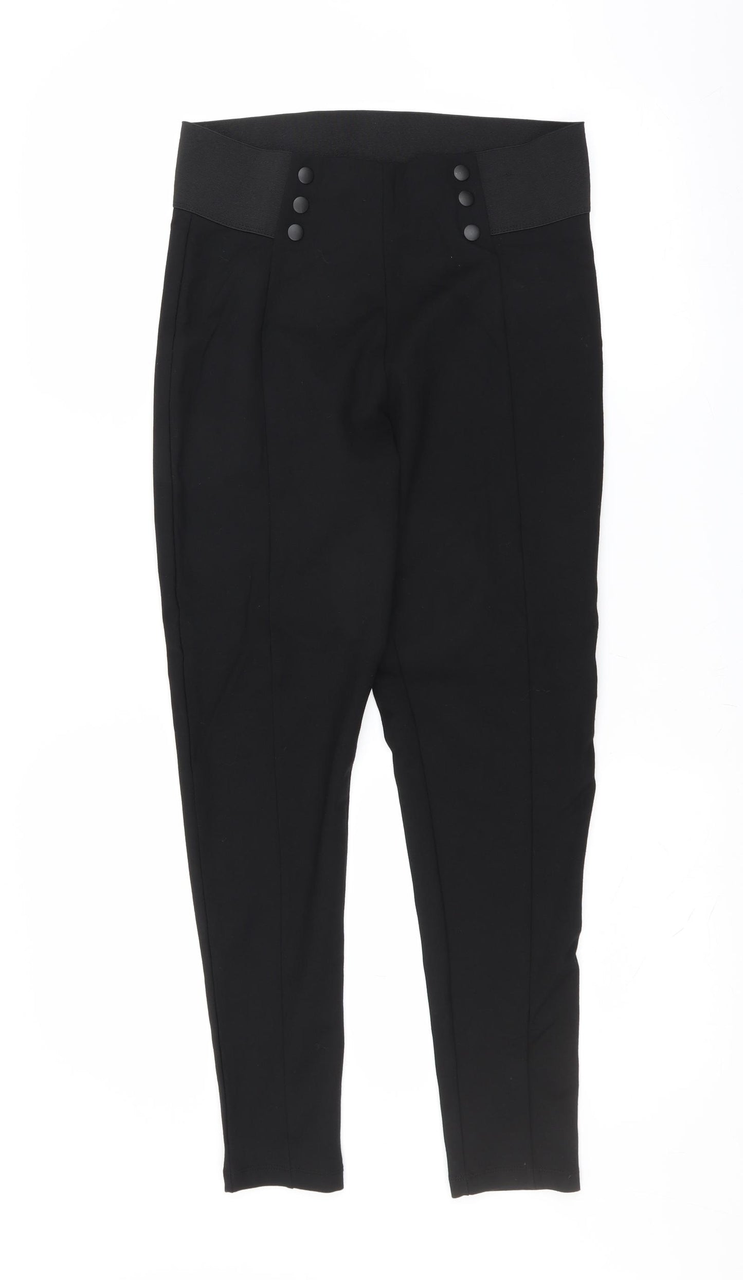 Marks and Spencer Womens Black   Trousers  Size 14 L28 in - legging style