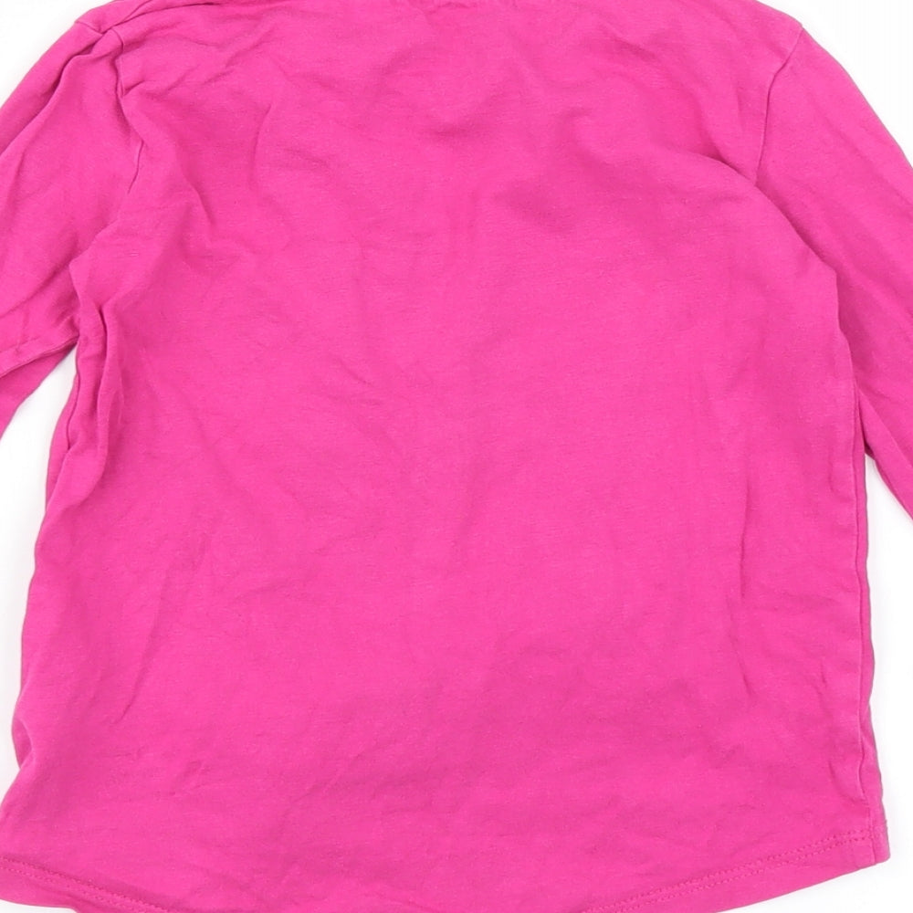 Blue Zoo Girls Pink   Basic T-Shirt Size 2-3 Years  - monster