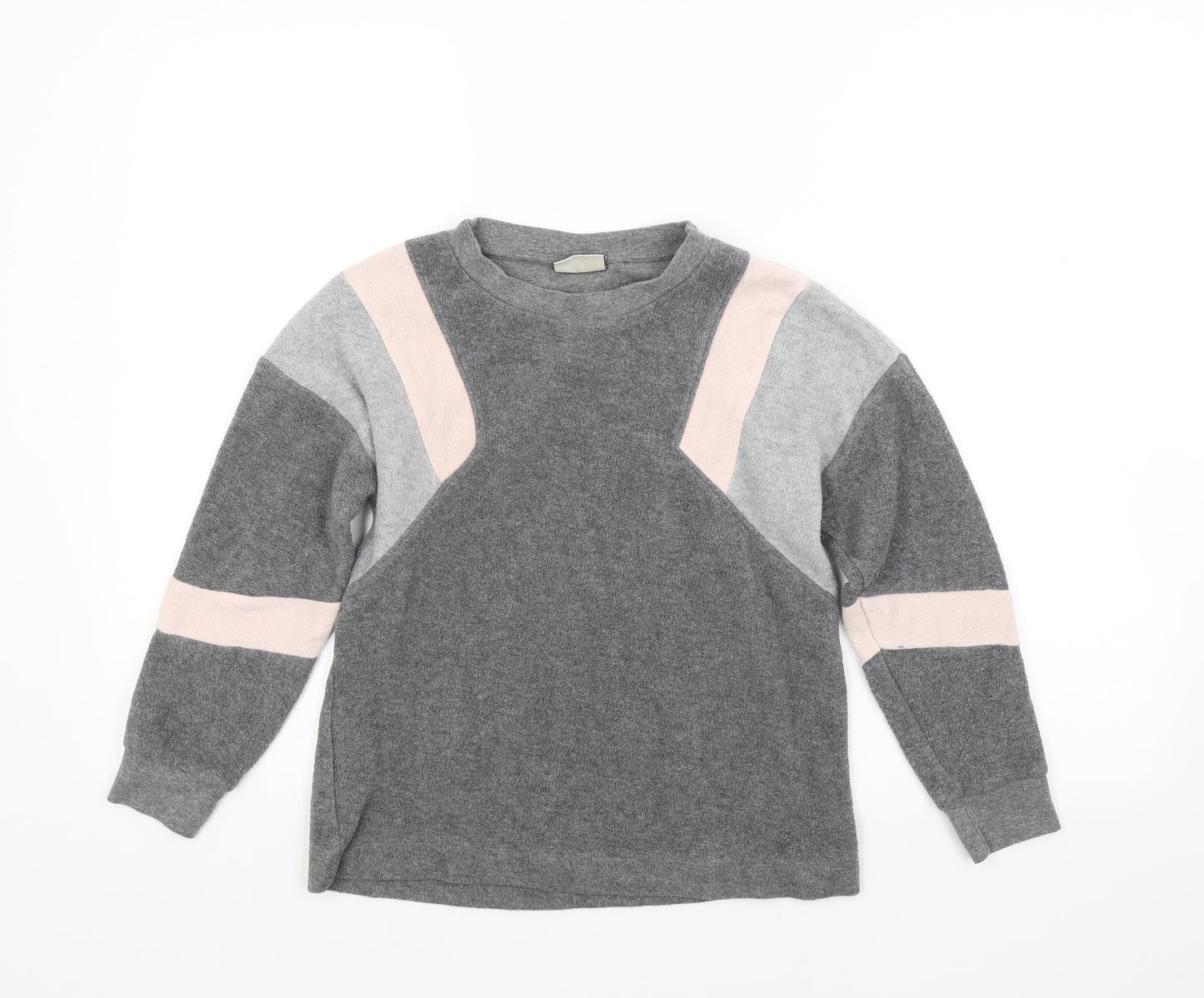 NEXT Girls Grey  Fleece Pullover Sweatshirt Size 10 Years