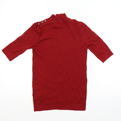 F&F Womens Red  Knit Pullover Jumper Size 12