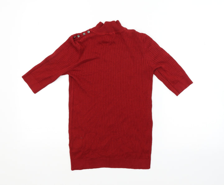 F&F Womens Red  Knit Pullover Jumper Size 12