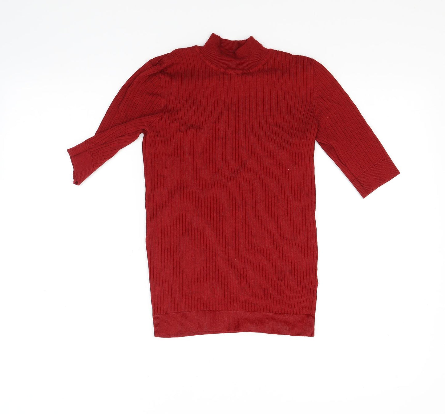 F&F Womens Red  Knit Pullover Jumper Size 12