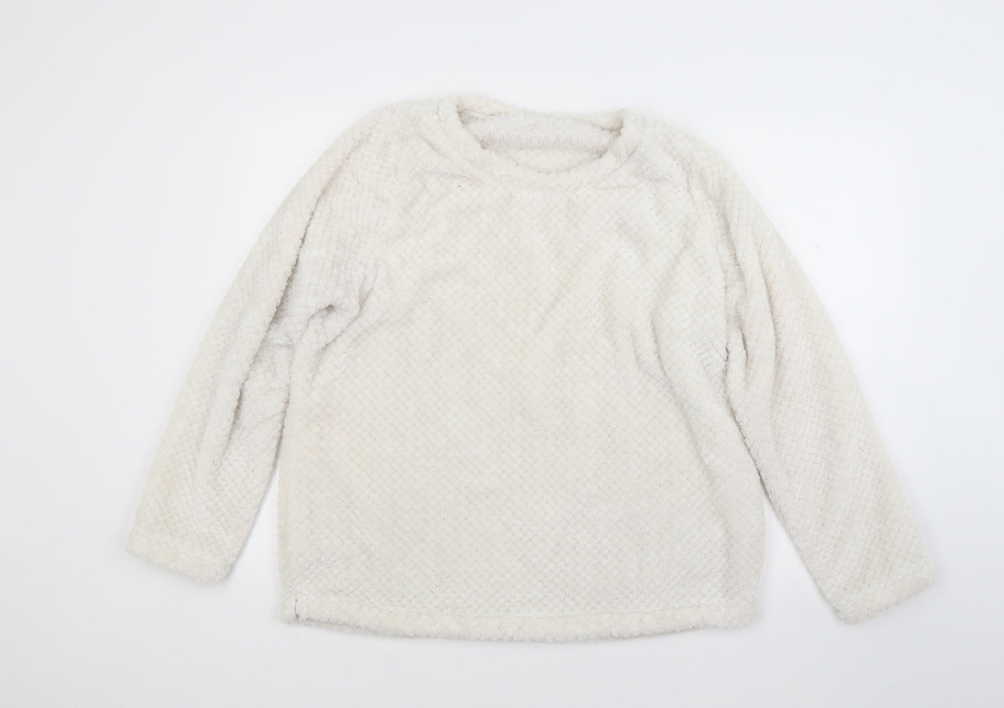 George Womens White  Fleece Pullover Jumper Size 18