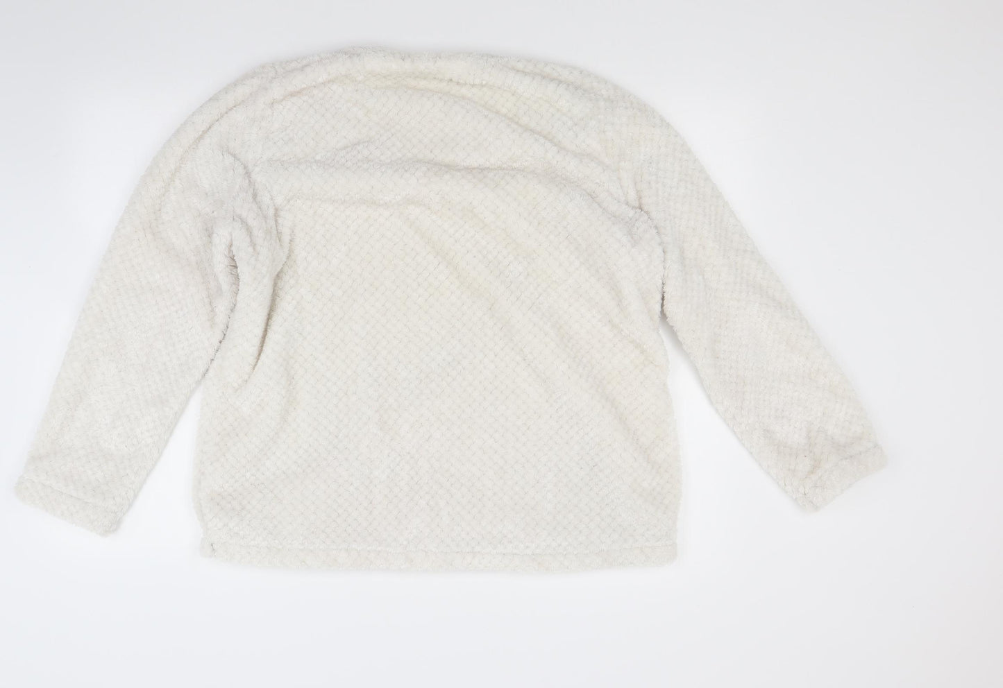 George Womens White  Fleece Pullover Jumper Size 18