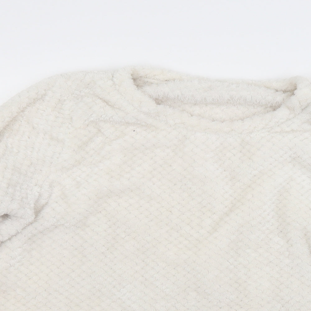 George Womens White  Fleece Pullover Jumper Size 18