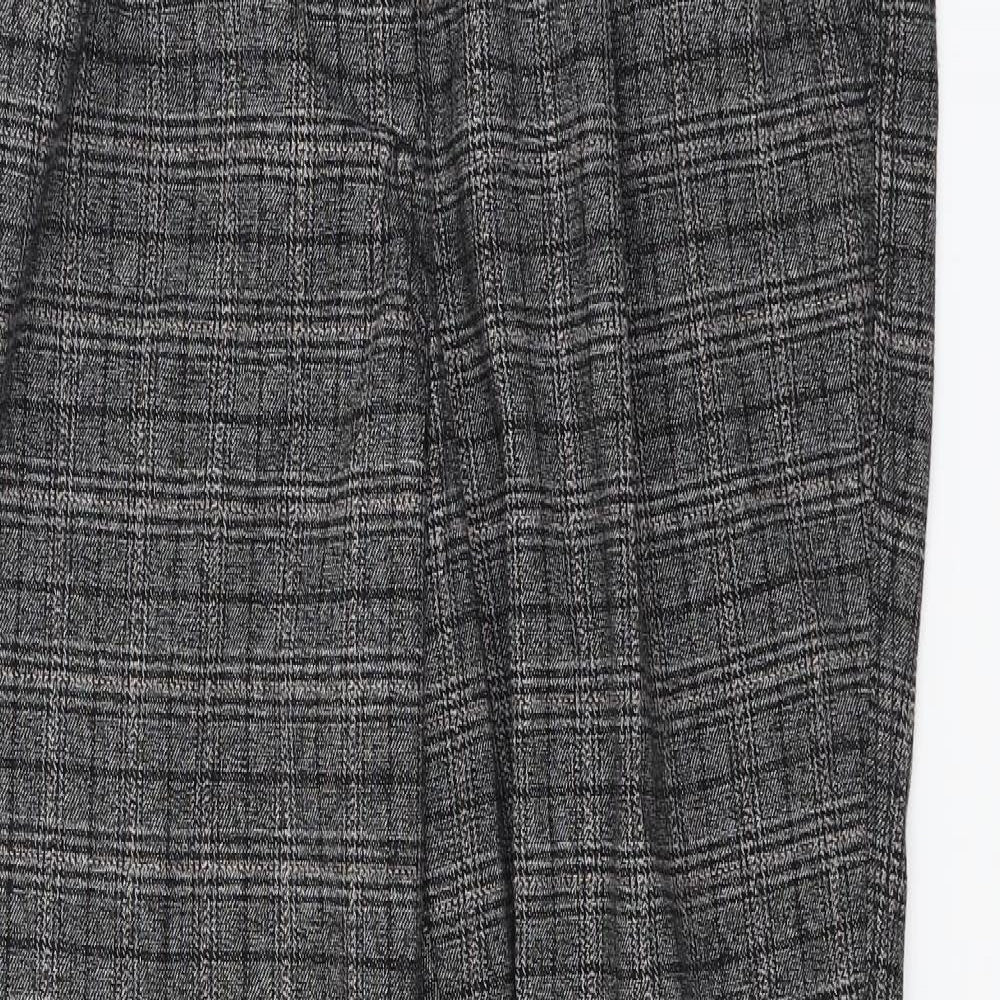 NEXT Womens Grey Check  Trousers  Size 14 L28 in
