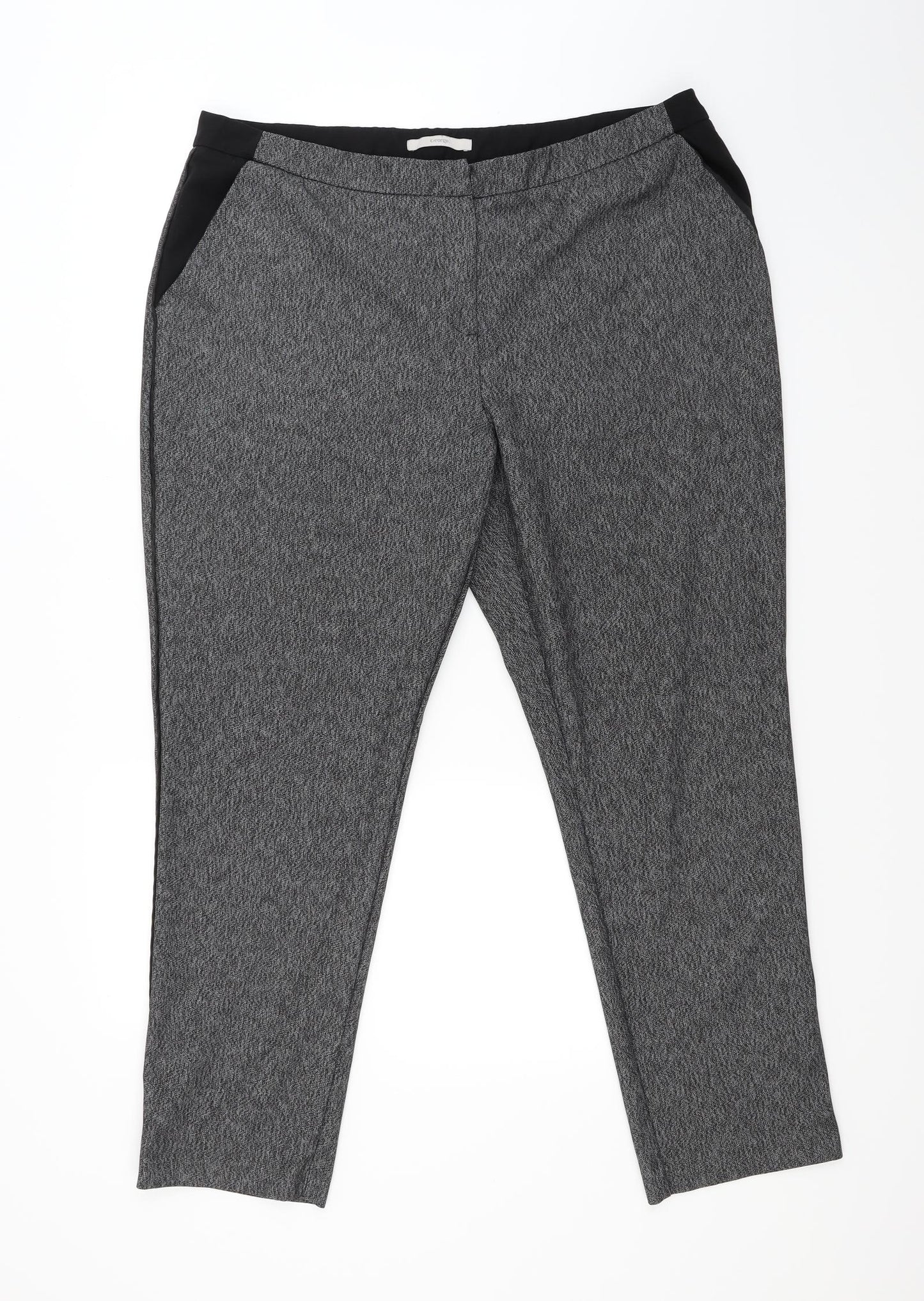 George Womens Grey   Trousers  Size 18 L28 in