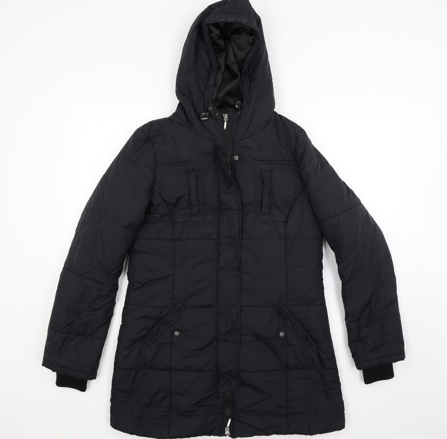 Marks and Spencer Womens Black   Puffer Jacket Coat Size S