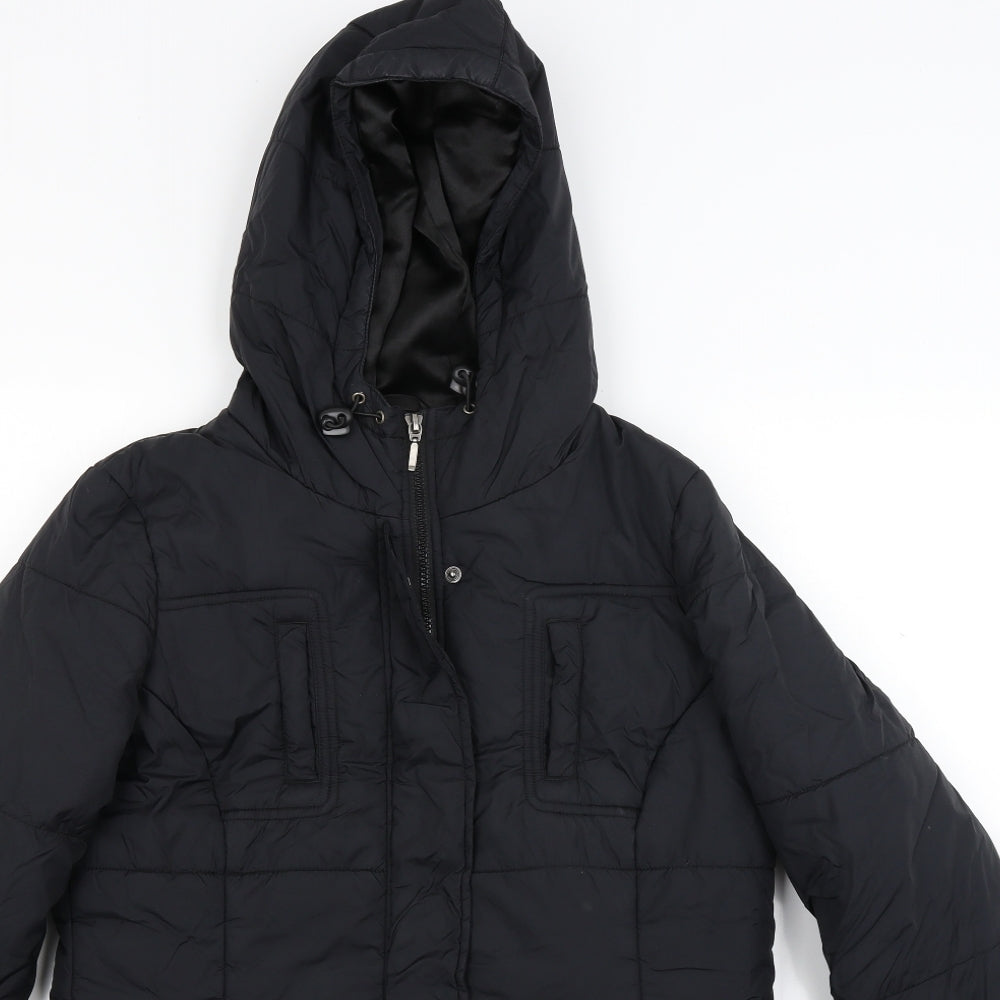 Marks and Spencer Womens Black   Puffer Jacket Coat Size S