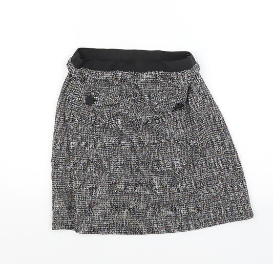 Front view of George women’s grey mini skirt, size UK 10