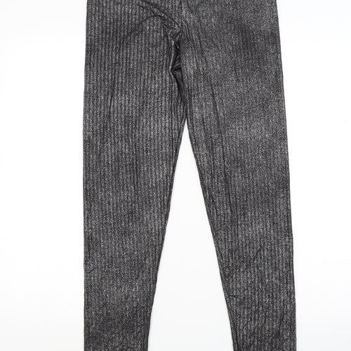 PRETTYLITTLETHING Womens Silver   Jogger Leggings Size 12 L28 in