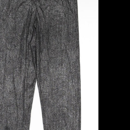 PRETTYLITTLETHING Womens Silver   Jogger Leggings Size 12 L28 in