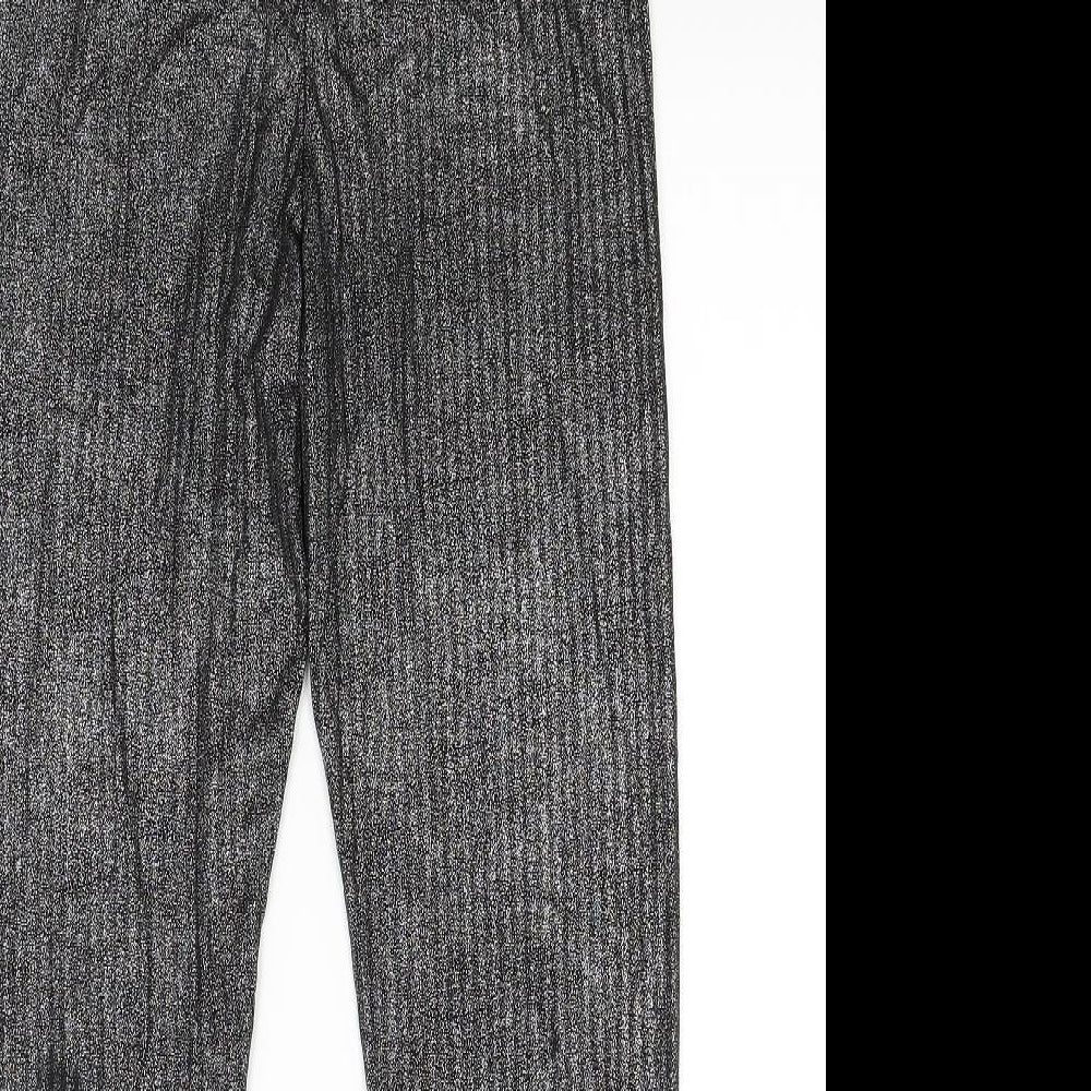PRETTYLITTLETHING Womens Silver   Jogger Leggings Size 12 L28 in