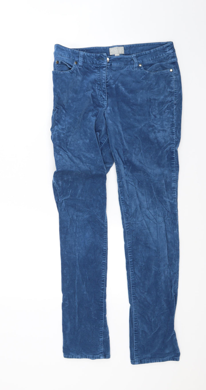 Pure Womens Blue Skinny Jeans Size 12 L28 in